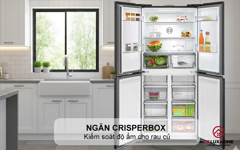 Ngăn CrisperBox kiểm soát độ ẩm cho rau củ