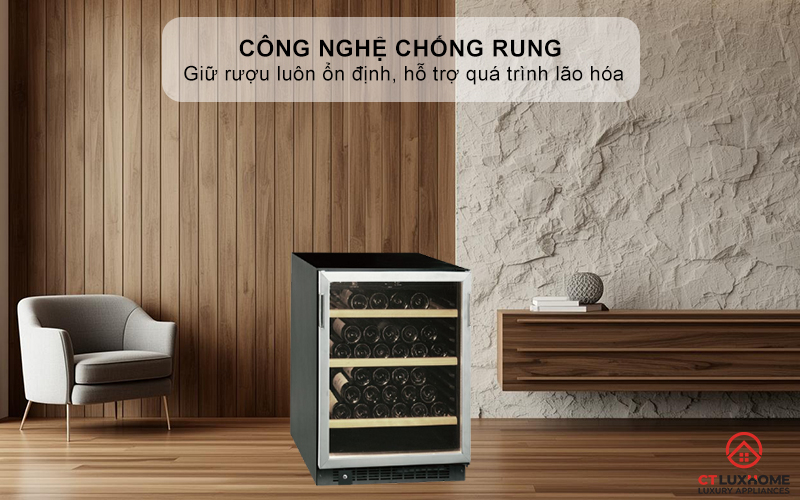 Công nghệ chống rung – Giữ rượu luôn ổn định, hỗ trợ quá trình lão hóa