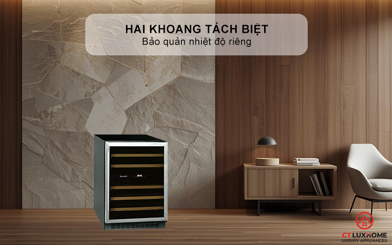 Hai khoang tách biệt bảo quản nhiệt độ riêng