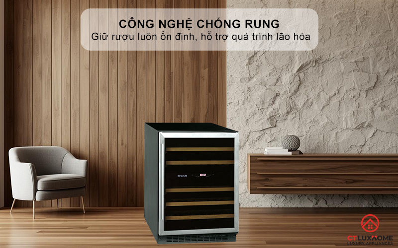 Công nghệ chống rung – Giữ rượu luôn ổn định, hỗ trợ quá trình lão hóa