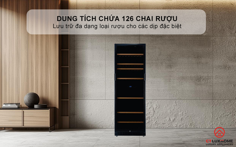 Dung tích 126 chai rượu vang tiêu chuẩn