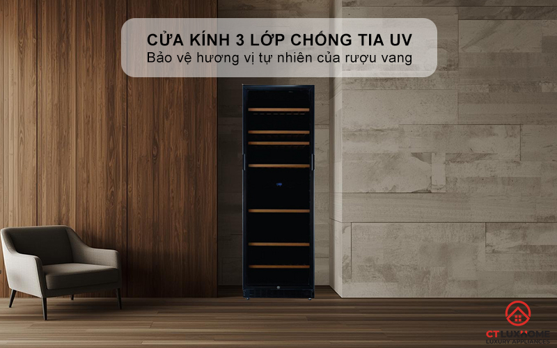 Cửa kính đảo chiều, 3 lớp chống tia UV 