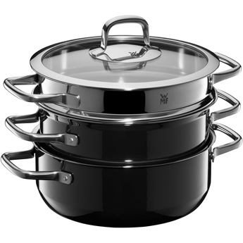 BỘ NỒI 3 MÓN WMF FUSIONTEC COMPACT BLACK 0515615290