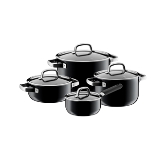 BỘ NỒI CHẢO 4 MÓN WMF FUSIONTEC MINERAL BLACK 0514855290