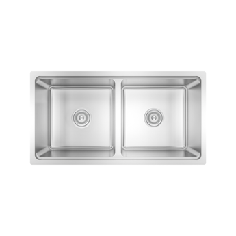 CHẬU RỬA CHÉN BÁT 2 HỐ CHỐNG XƯỚC TOPMOUNT SINK KN8646DU DEKOR