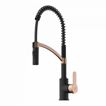 VÒI RỬA BÁT WK 3 KITCHEN FAUCET BLACK/ ROSE GOLD WITH SPIRAL SPRING - 700557