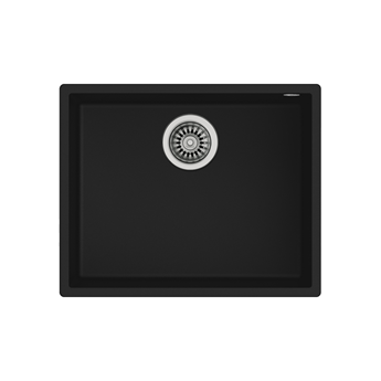 CHẬU ĐÁ LẮP NỔI 1 HỐ RỬA SQUARE 50.40 TG 3½ C/REB SF NEGRO 