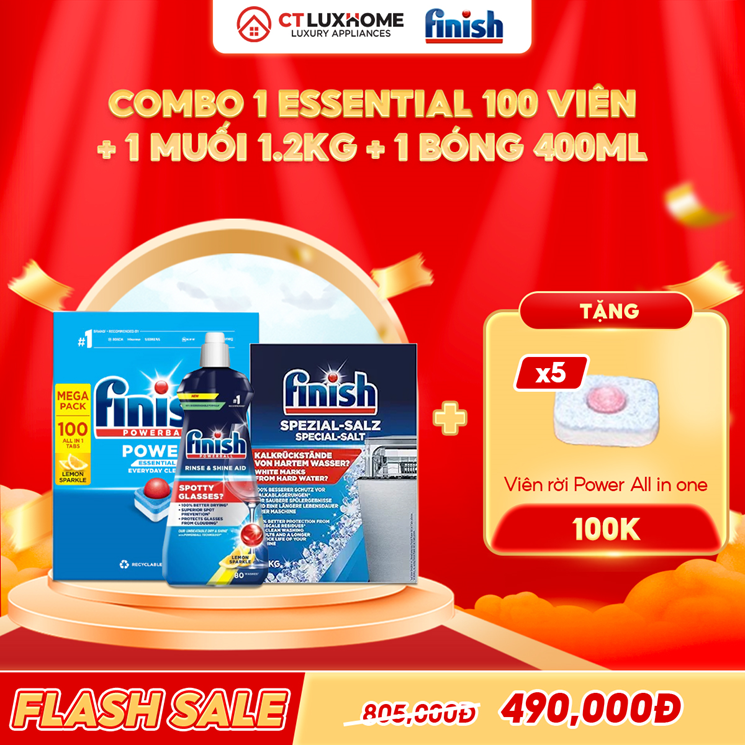 VIÊN RỬA BÁT FINISH ESSENTIAL CHÍNH HÃNG